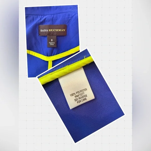 Dana Buchman Royal Blue Satin Blazer Size 8 Single Button Career Jacket - Picture 14 of 14